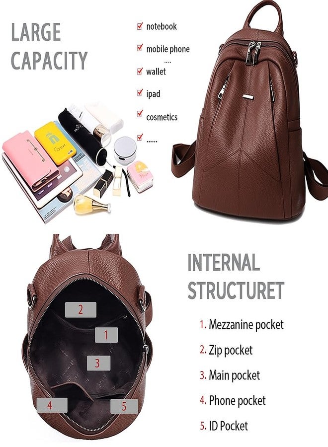 MUCHOVA Women Casual Travel Bags Stylish Medium Lightweight Backpack for Girls Fashion Multipurpose Shoulder Backpack (Chocolate) - Image 3